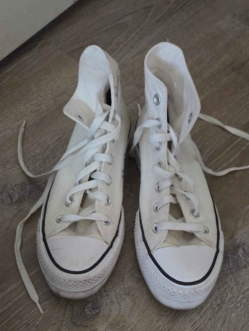 Converse White High-Top Canvas Sneakers - Women's